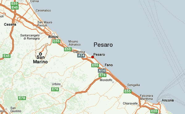 Pesaro itineraire plan