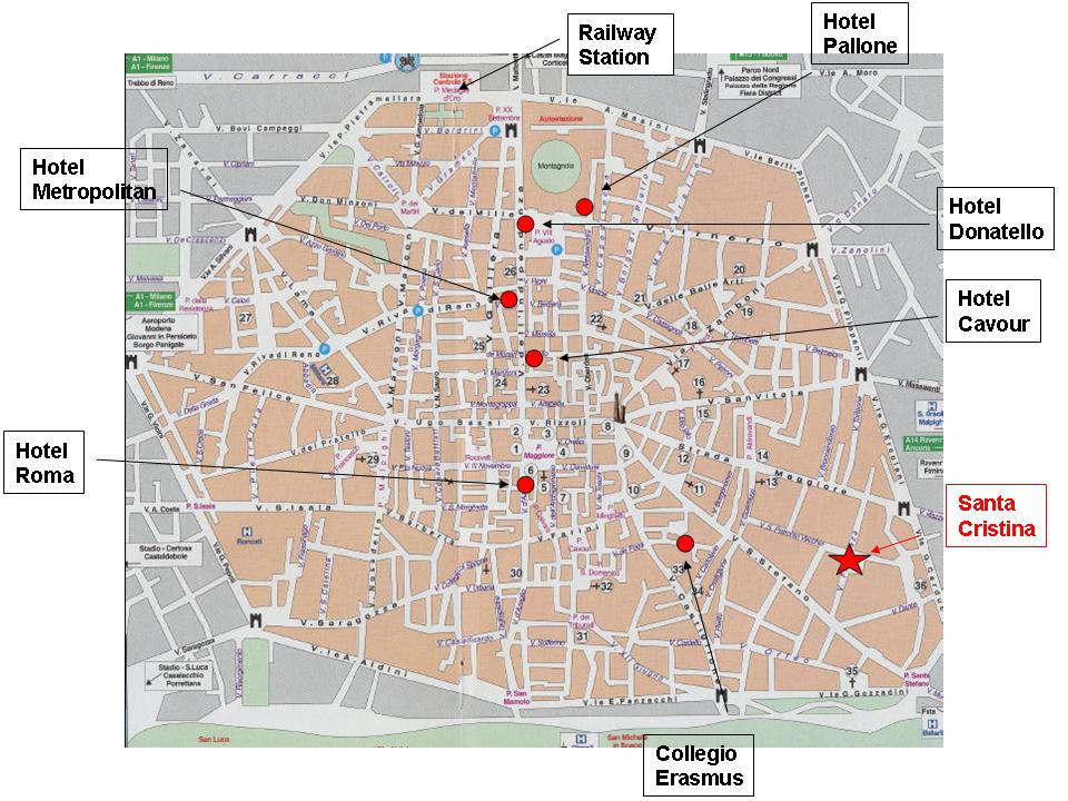 Piacenza centre ville plan