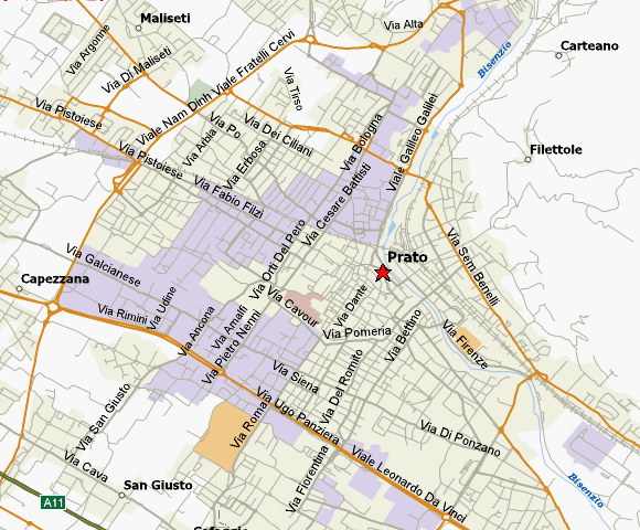 Prato quartiers plan