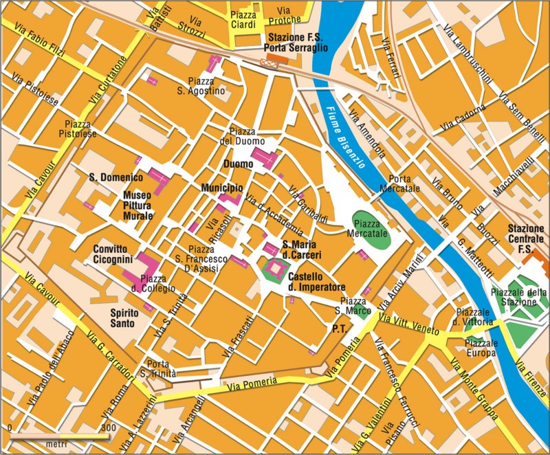 Prato ville centre plan