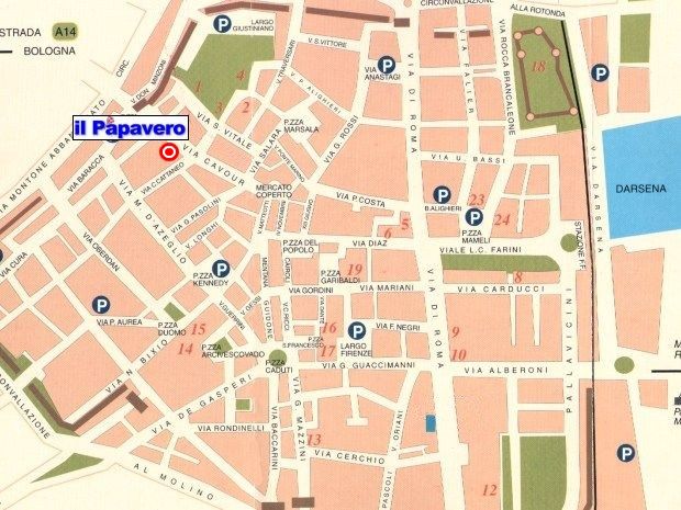 Ravenna centre ville plan