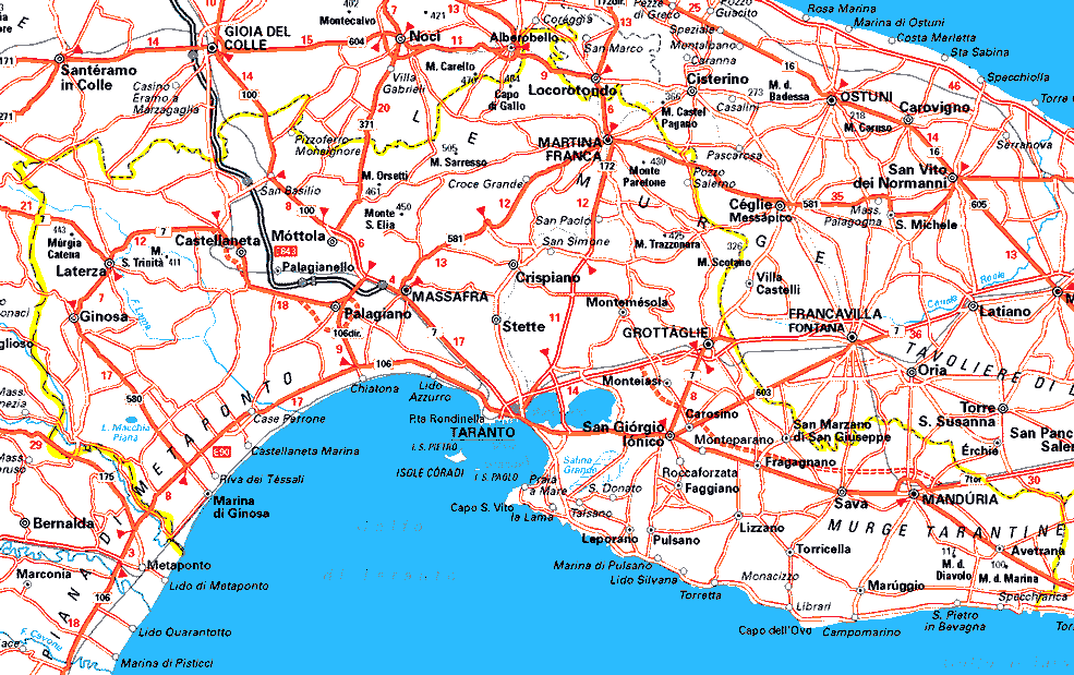 Taranto itineraire plan