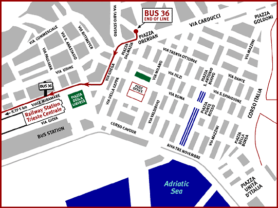 Trieste centre plan