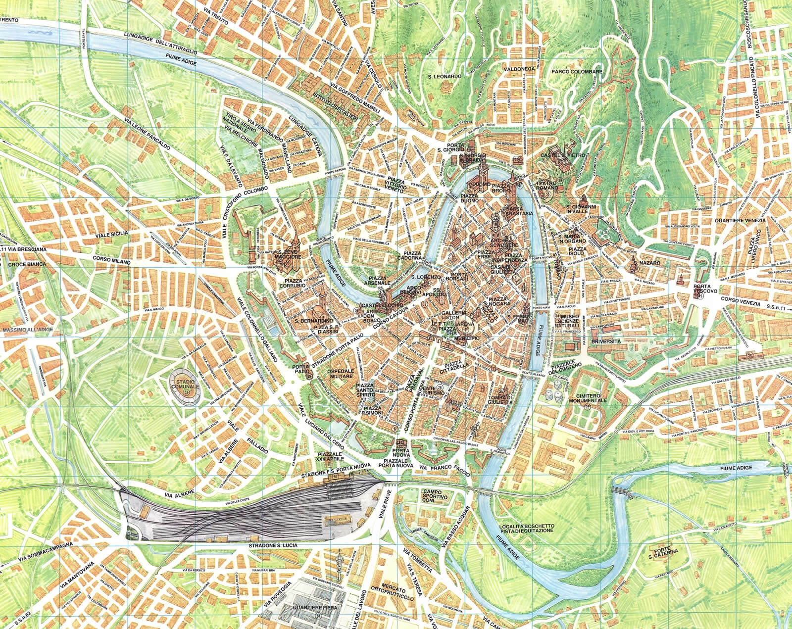 Verona touristique plan