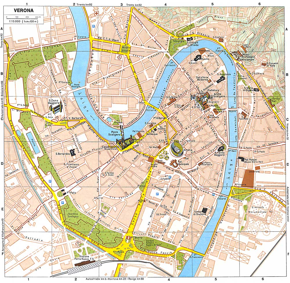 Verona touristique plan