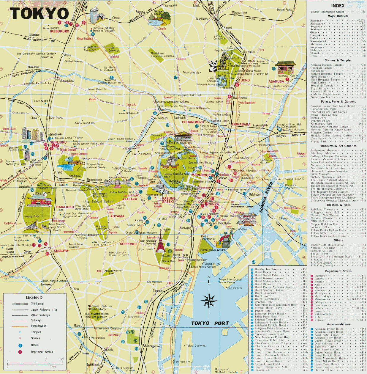 Tokyo ville touristique plan