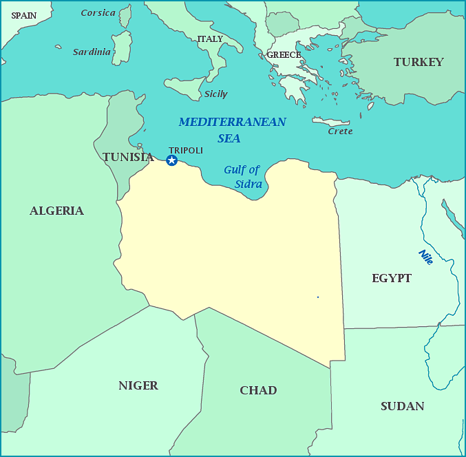 carte du libye tripoli