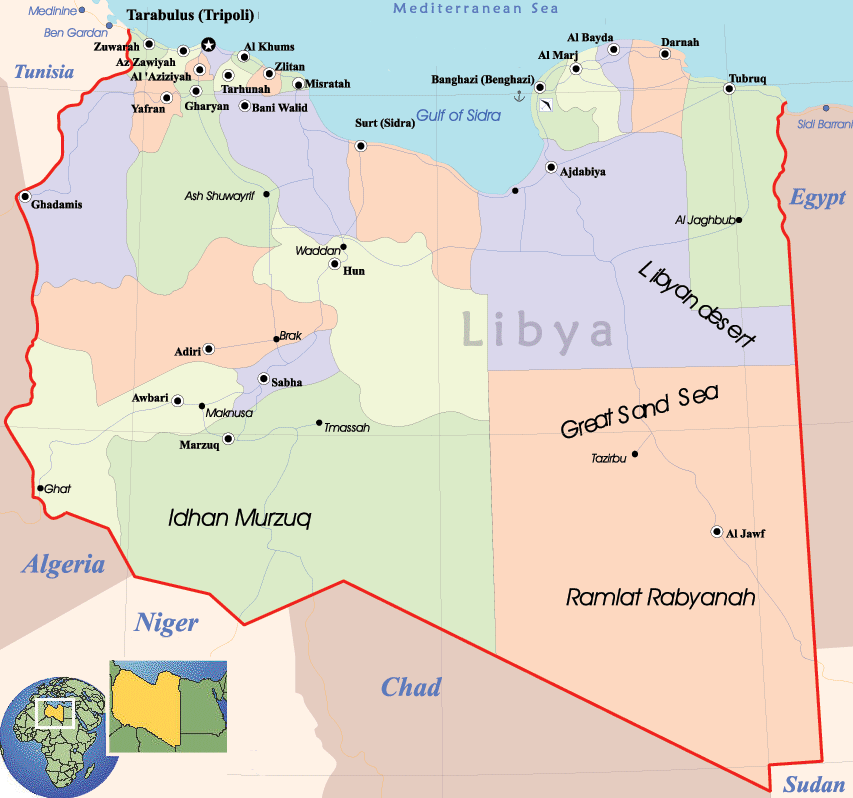 carte du libye