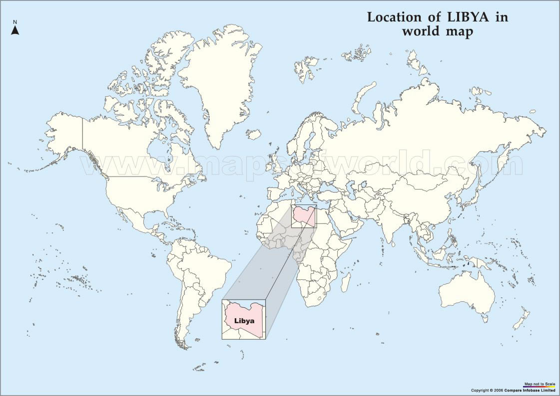 libye dans monde carte