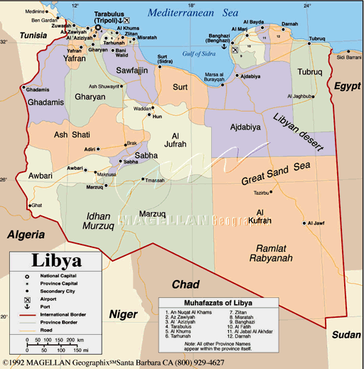 libye politique carte