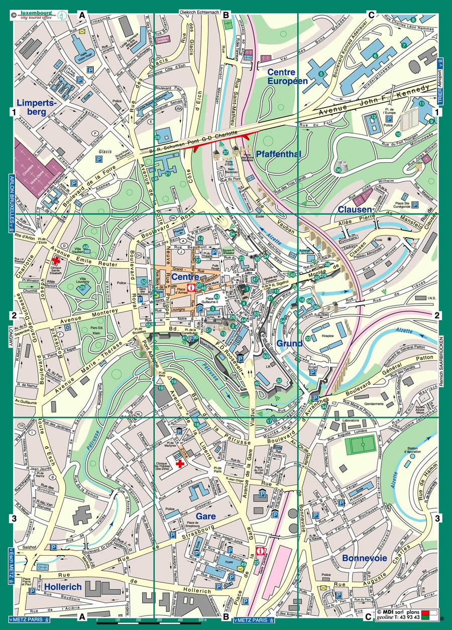 Luxembourg Carte et Image Satellite