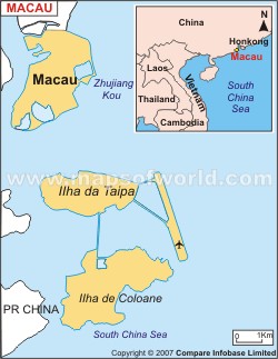 Carte Macau Chine