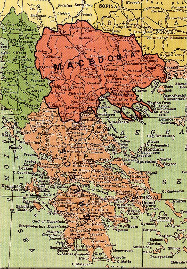 historique carte du macedonie