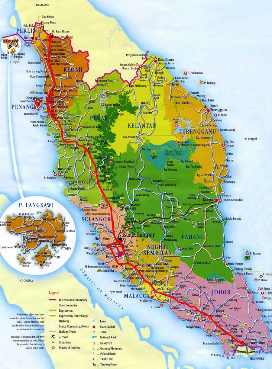 malaisie provinces carte