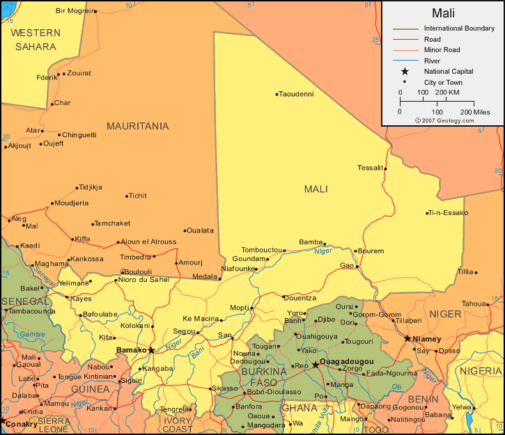 mali politique carte