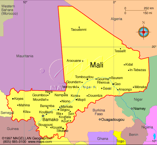 politique carte du mali