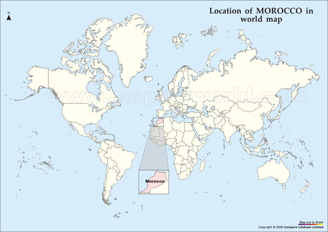 maroc carte monde