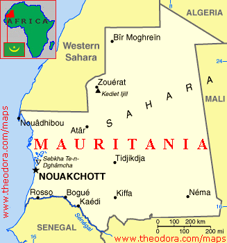 carte du mauritanie