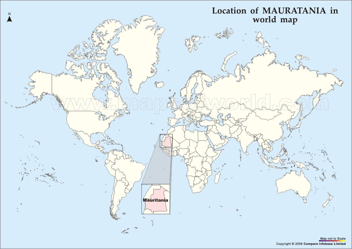 mauritanie carte monde
