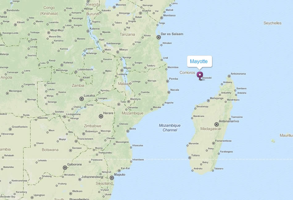 Mayotte Carte et Image Satellite