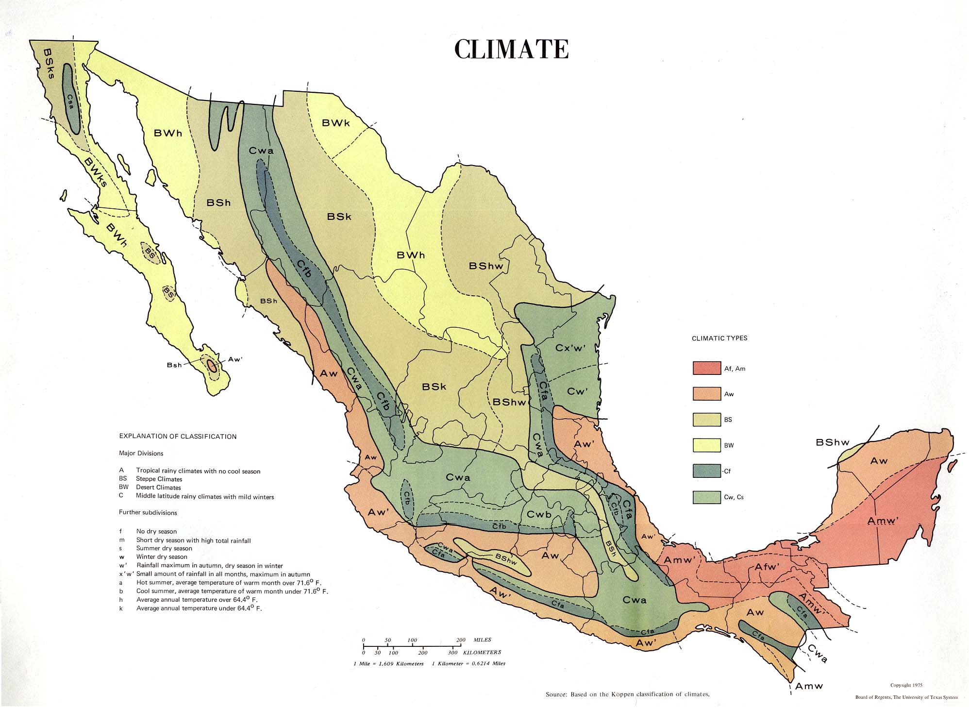 mexique climat carte