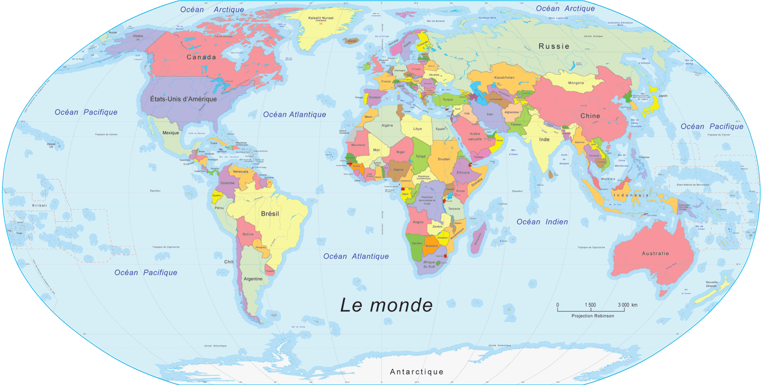 Carte du Monde L