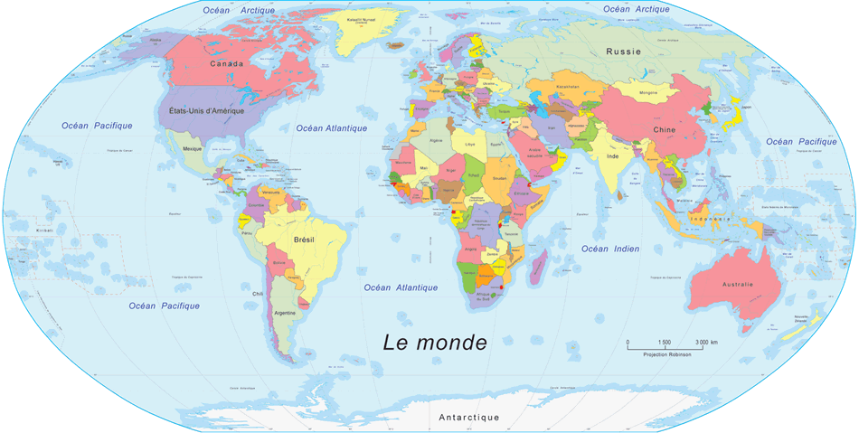 Carte du Monde Pays