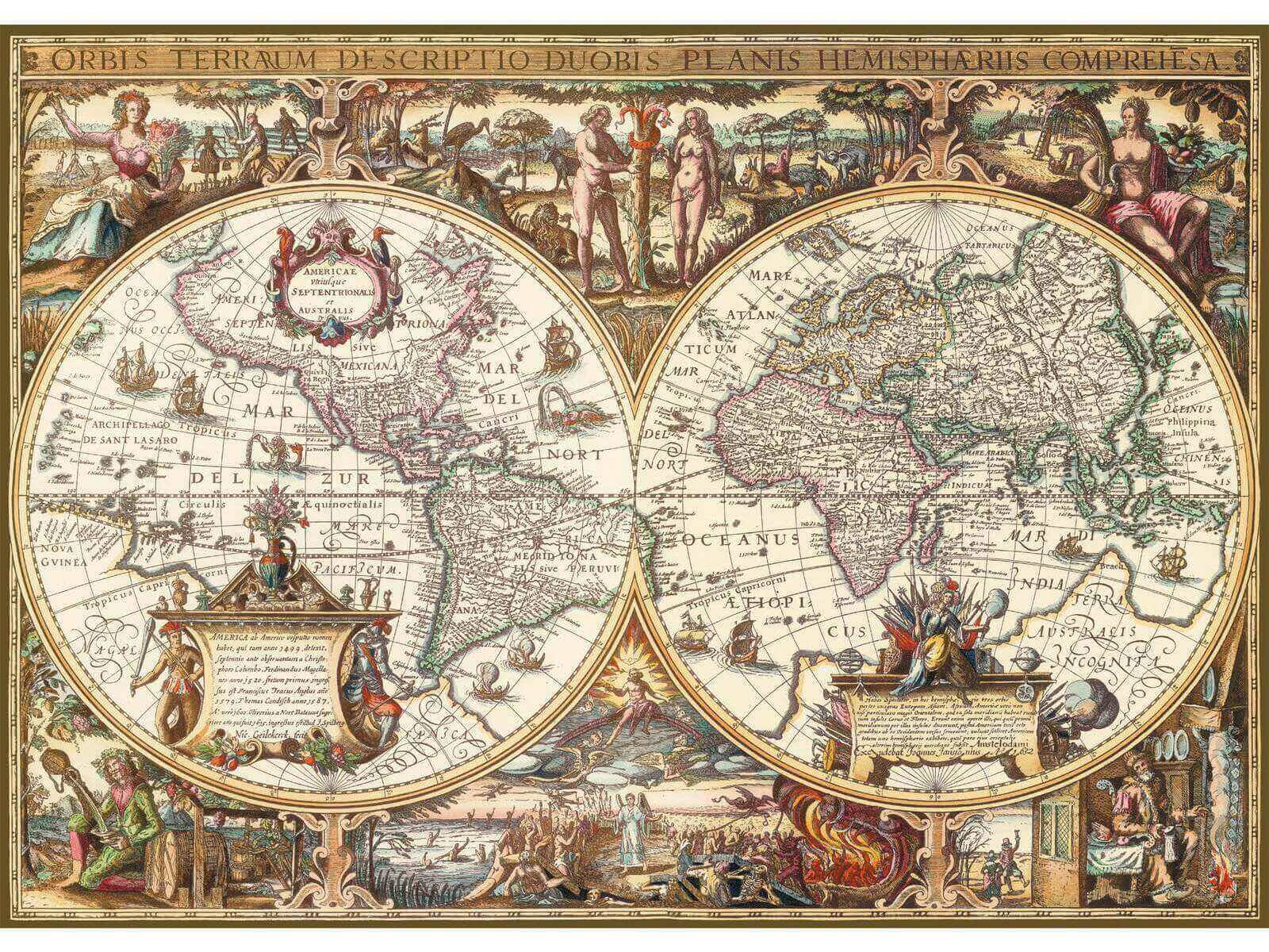 Carte du Monde Ancienne
