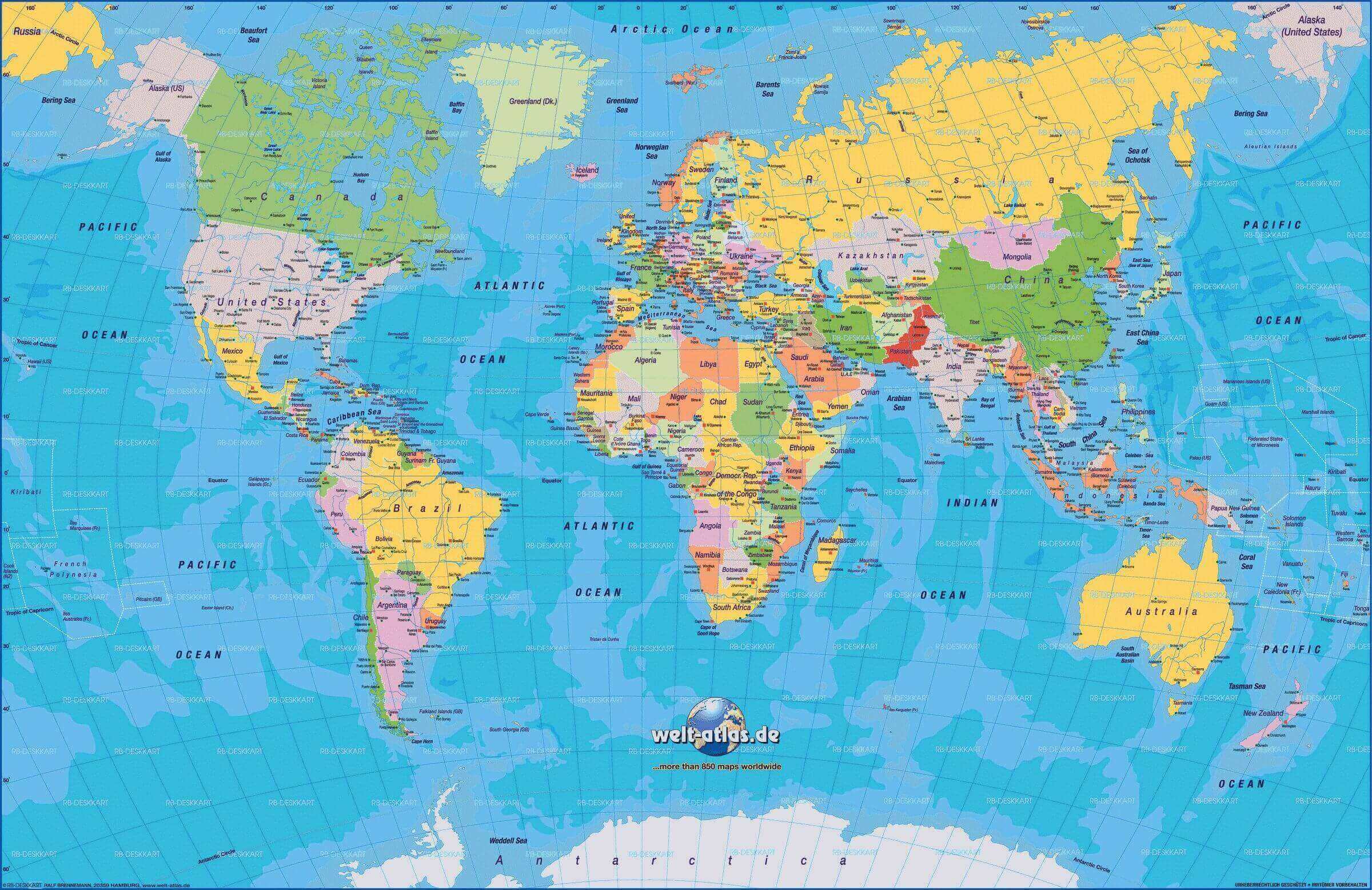 107 pcs politique carte du monde Larsen la terre 