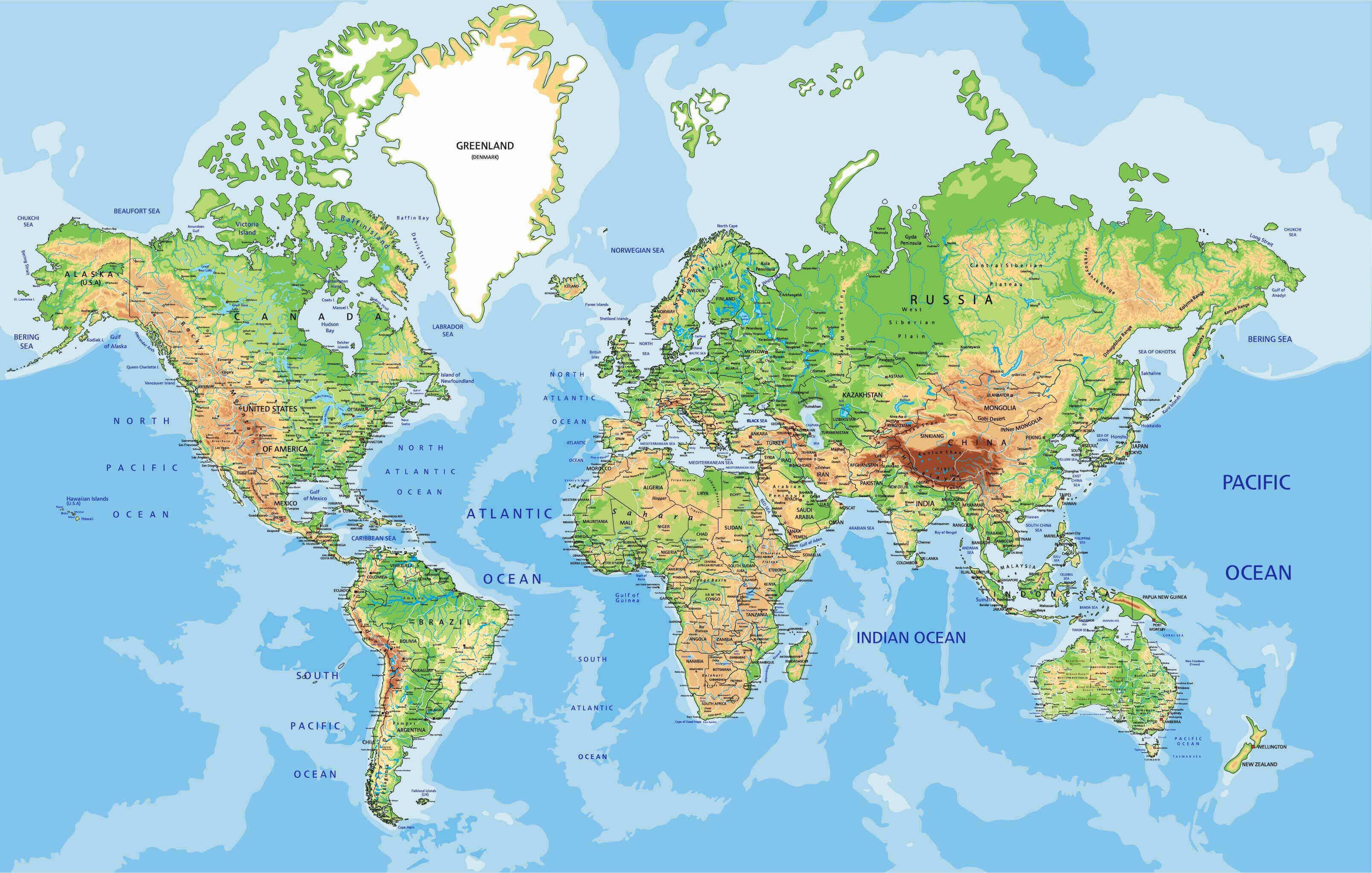 Grande carte du Monde classique