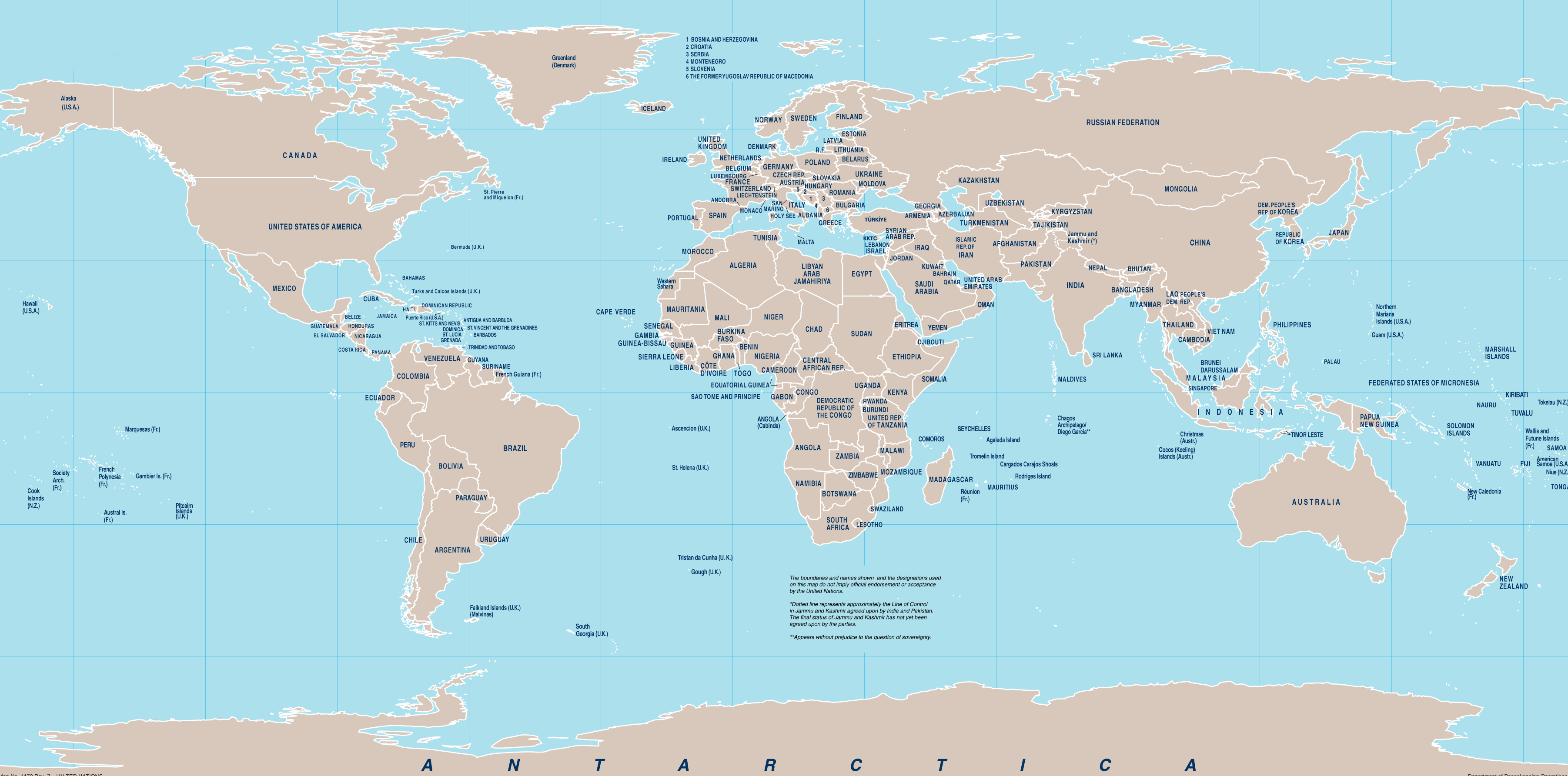 Monde Pays Anglais Carte