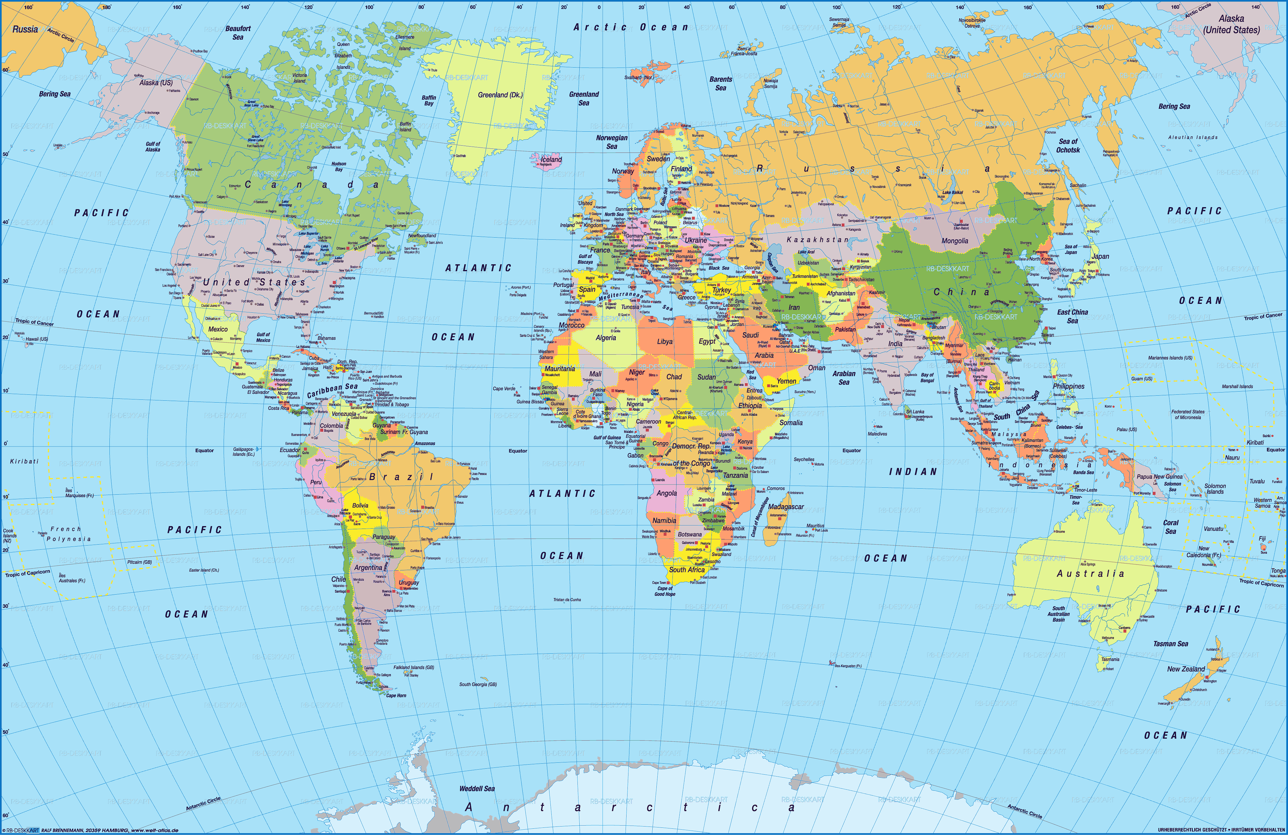 Monde Pays Carte
