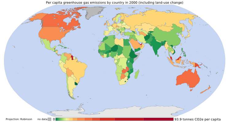 Monde Per Capita Income Carte