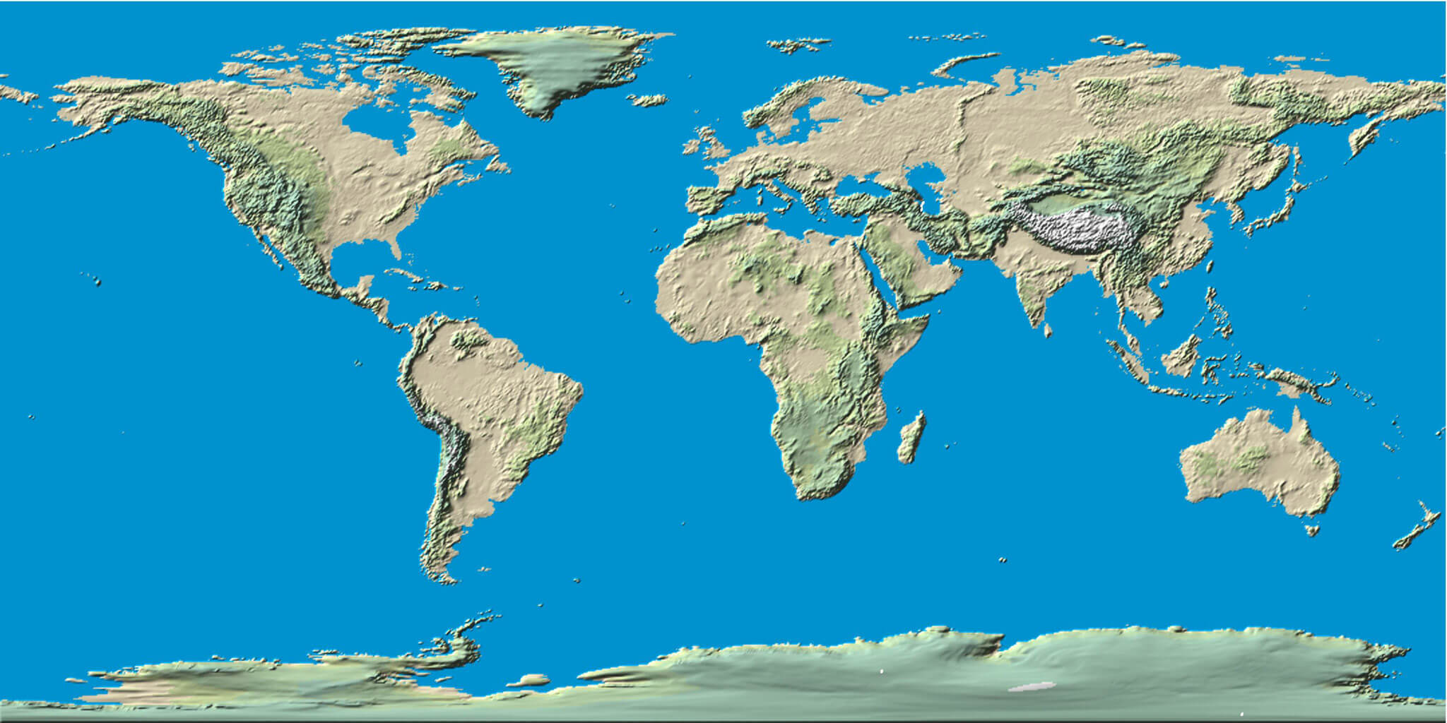 Monde Physique Carte