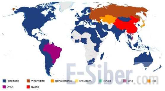 Monde Social Network Carte