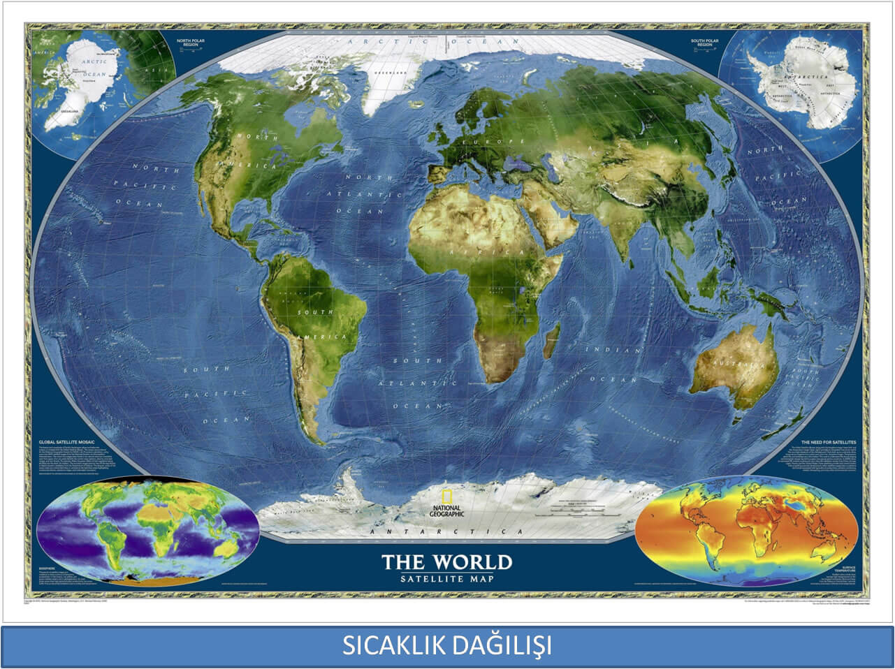 Monde Temperature Distribution Carte