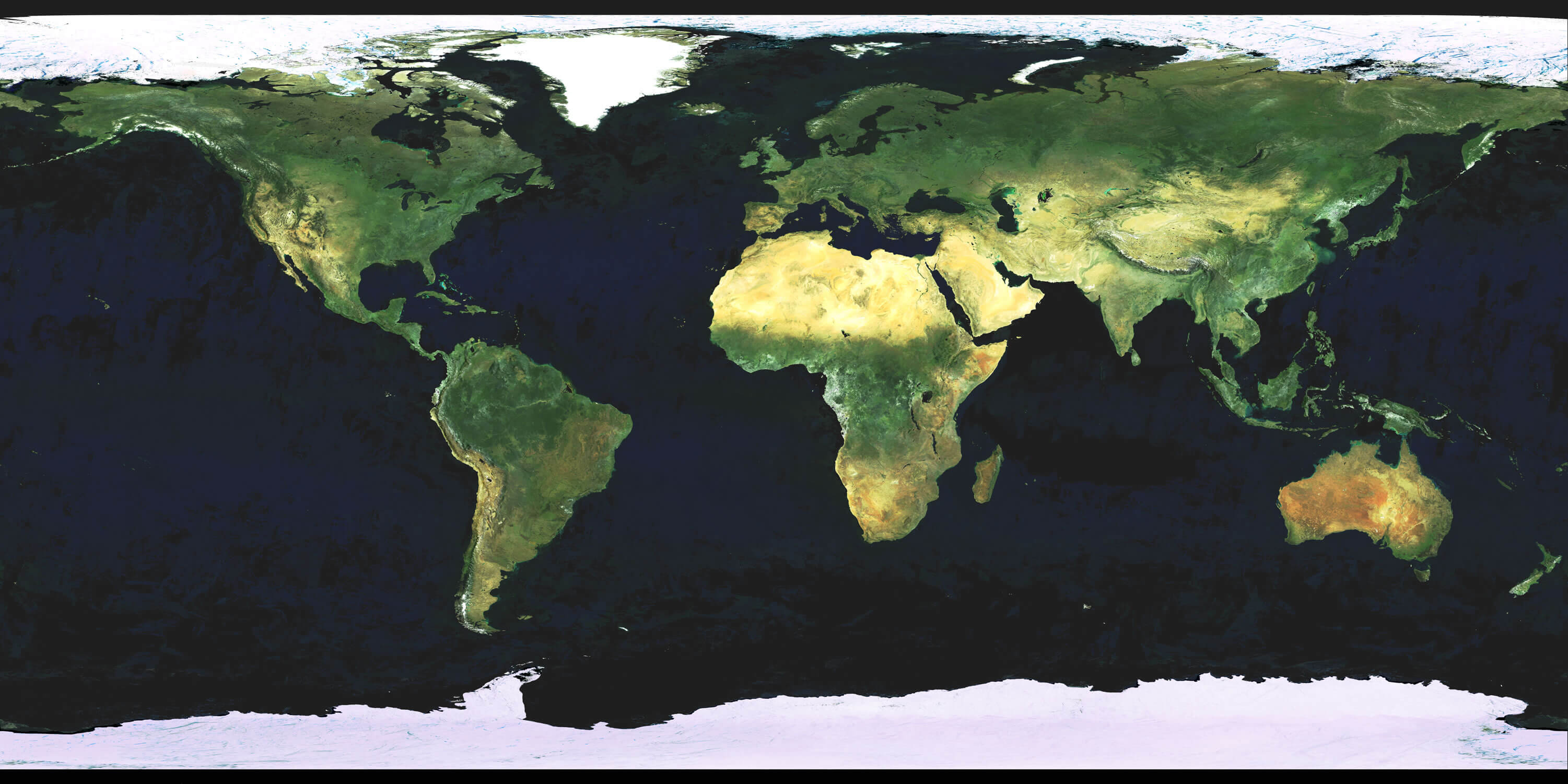 Carte des Terres mondiales
