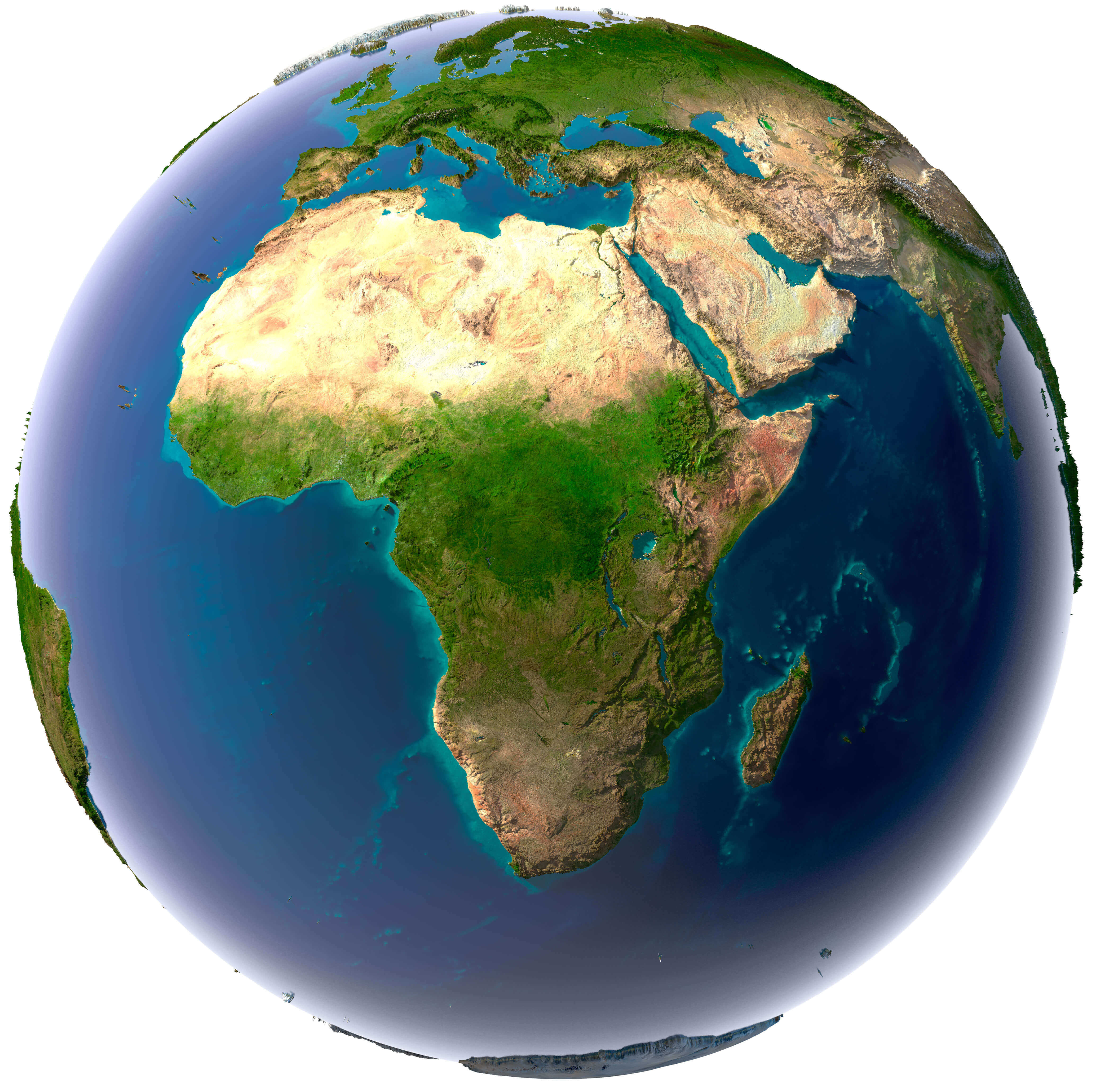 Carte topographie detaillee du Monde et de lAfrique