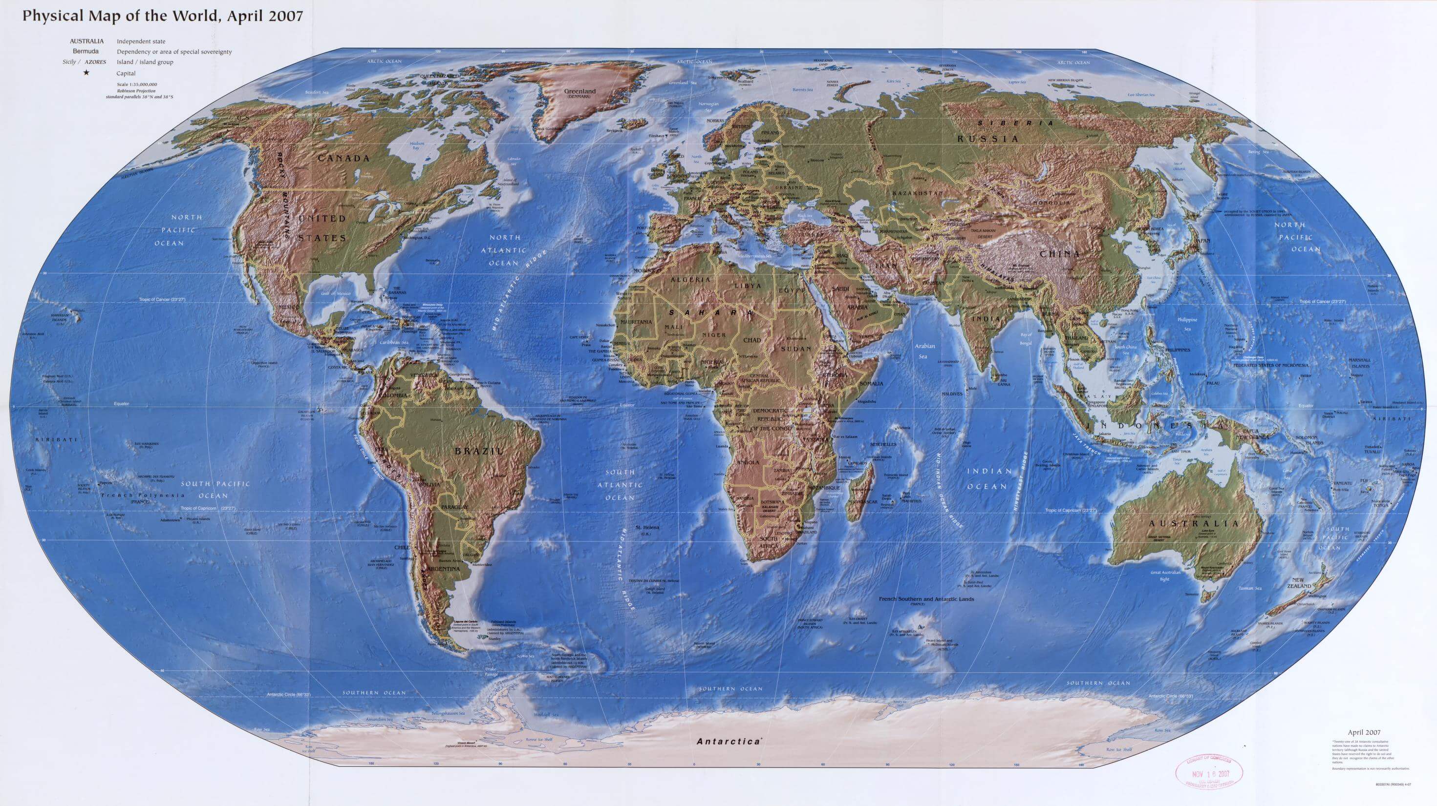 Carte de la Terre