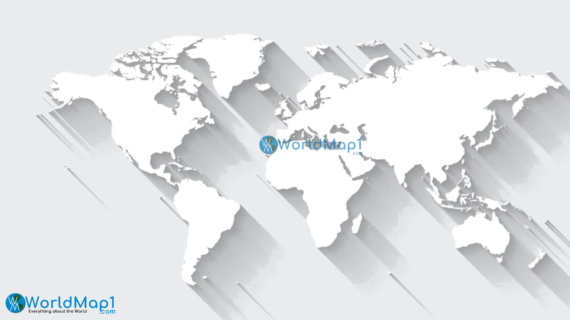 Carte du Monde vierge blanche