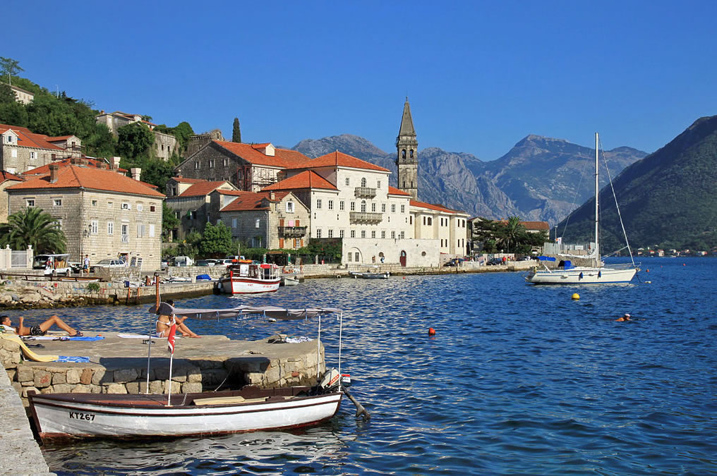 Vue depuis Perast Montenegro