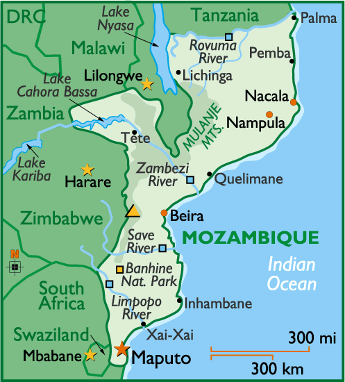 mozambique carte