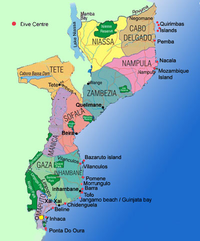 mozambique regional carte