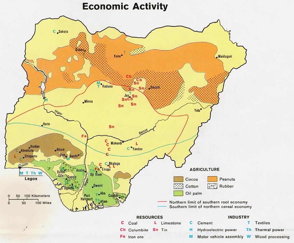 nigeria economie carte