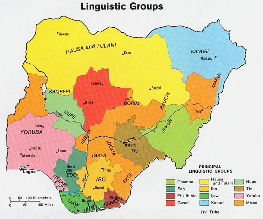 nigeria linguistique carte