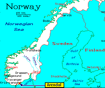 norvege plan Arendal
