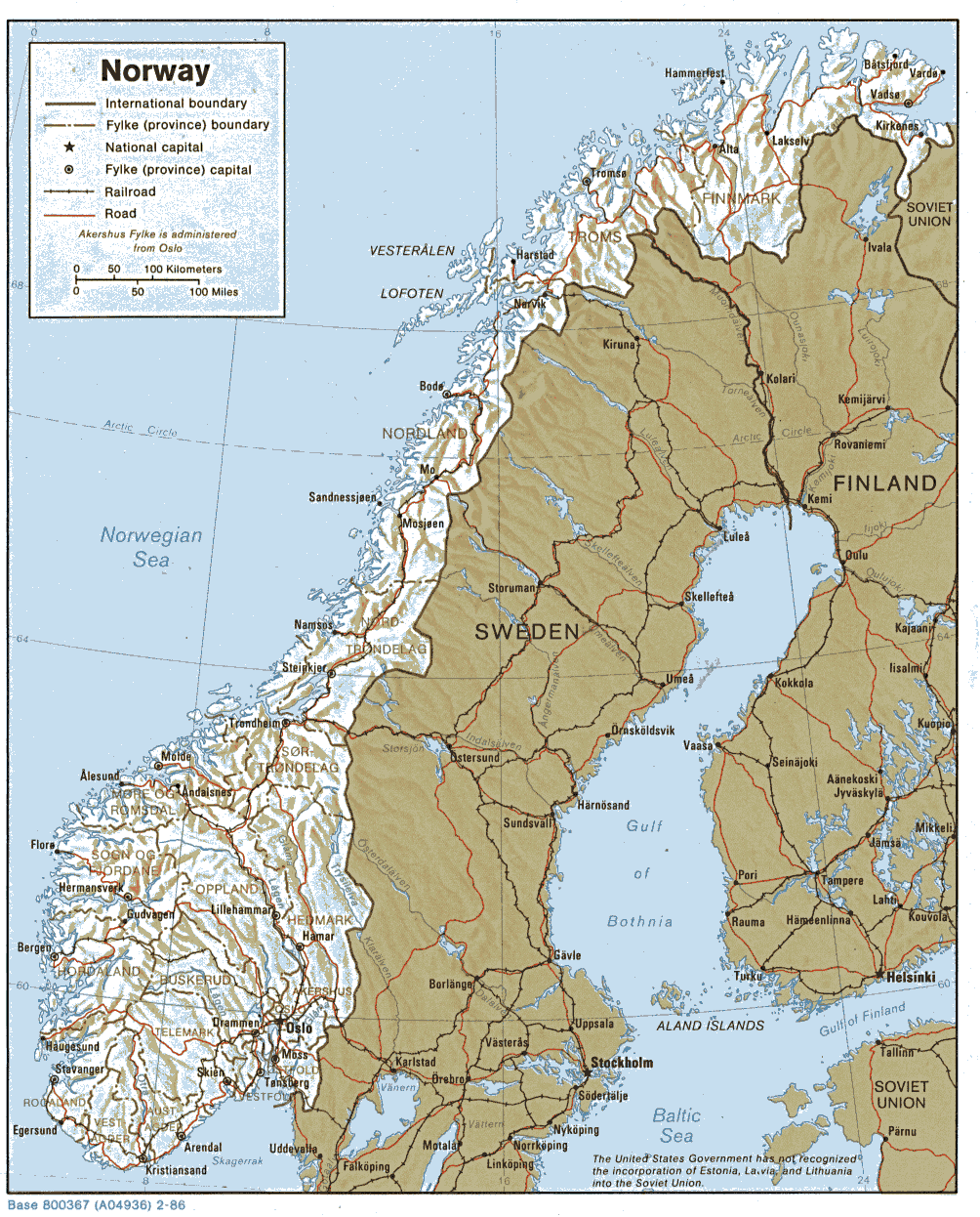 carte du norvege