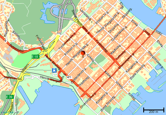 plan de Kristiansand