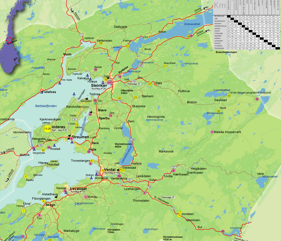 Central norvege plan Steinkjer