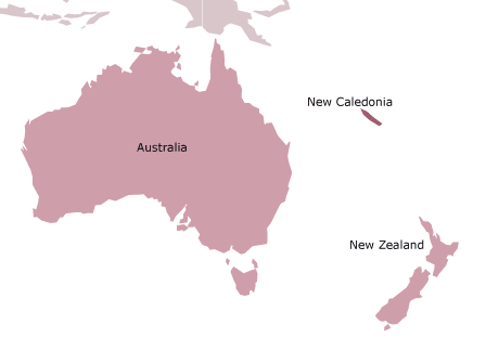 nouvelle caledonie carte australie